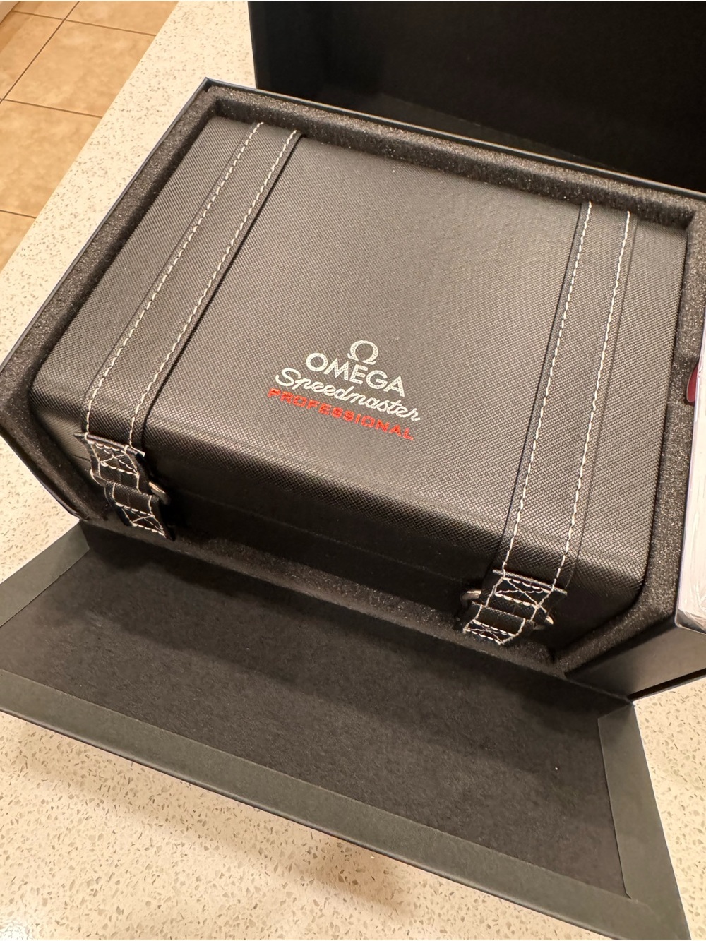 Omega Speedmaster Professional Black box and Travel Case